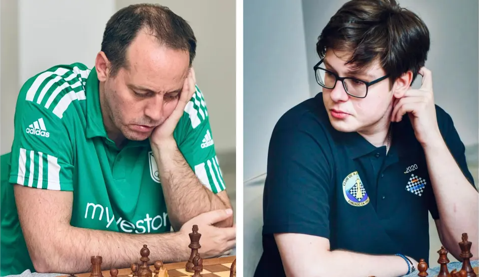 Francisco Vallejo and Kirill Shevchenko at the Spanish Team Championship